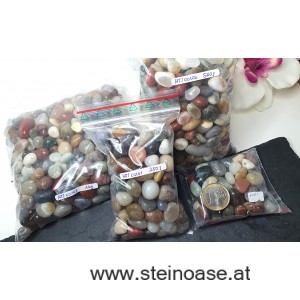 Bunte NATUR Mischung Trommelsteine 'KLEIN' 100g